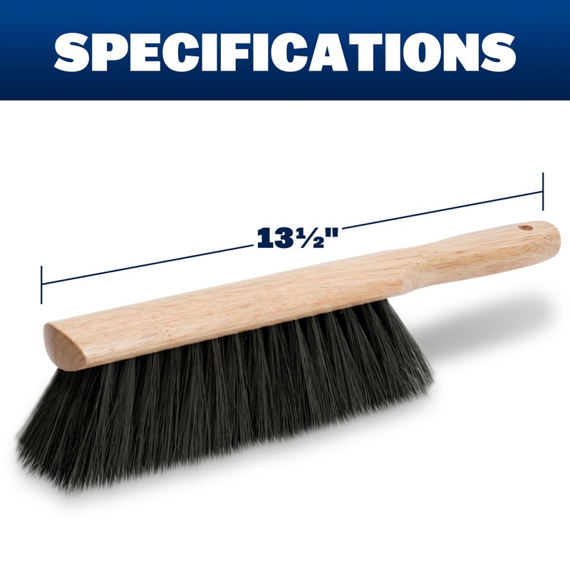 Marshalltown 13 1/2 Inch Beaver Tail Brush, Black Horsehair Fibers, Masonry, Concrete, Made in The USA, 6517 - Image 4